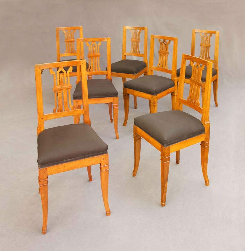Biedermeier-Möbel Satz Stühle